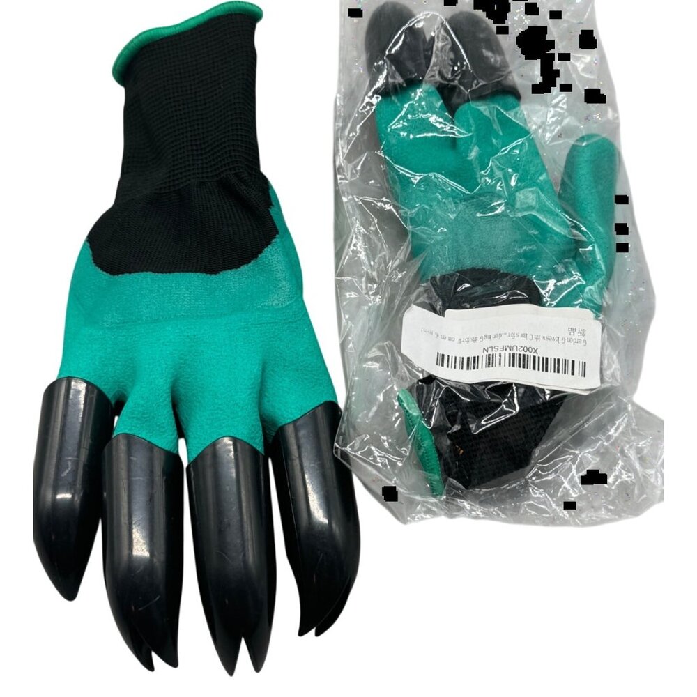 Garden Genie Gloves With Claws For Digging & Planting New in Open Package READ